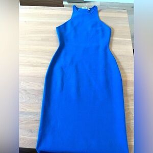 A.L.C. Midi dress knit blue cross back M NWT intermix
